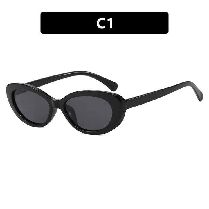 Dame moter Cat-Eye solbriller med UV-beskyttelse og elegant ramme Luvikno
