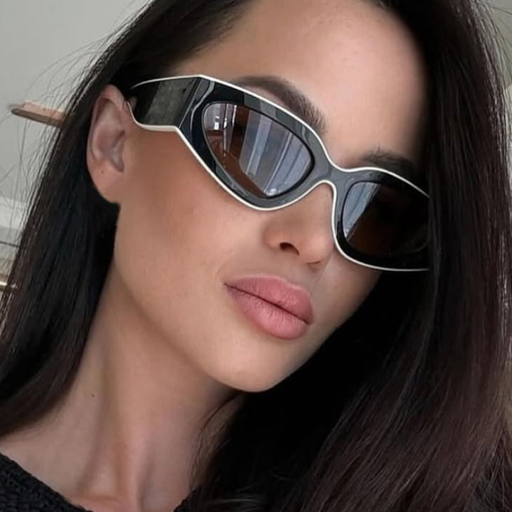 Dame Cat-Eye solbriller med ekstravagant design og beskyttende UV-filter Luvikno