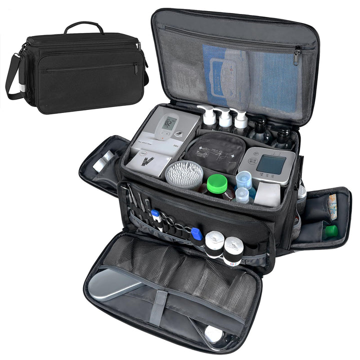 Unisex legetask med flere rom og organisert oppbevaring Luvikno