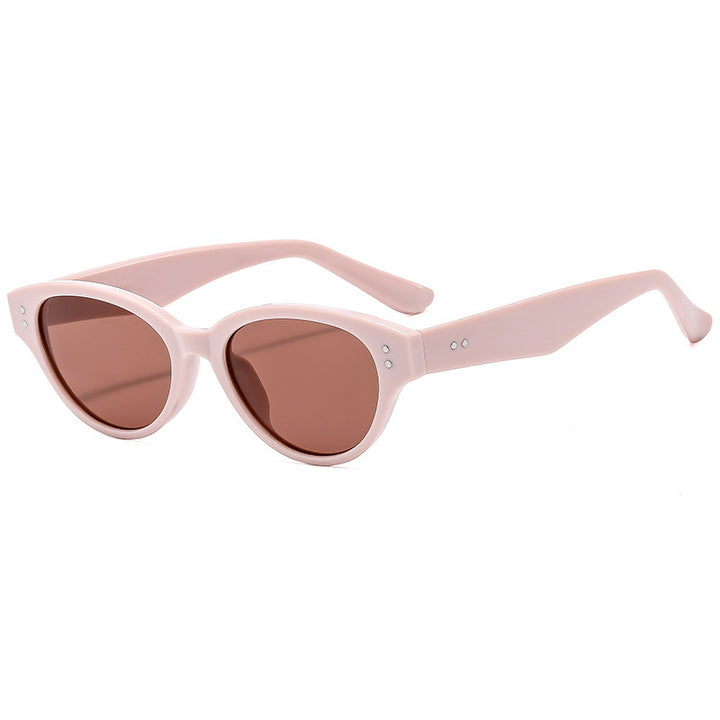Dame Cat-Eye solbriller med elegant plastisk ramme og UV-beskyttelse Luvikno