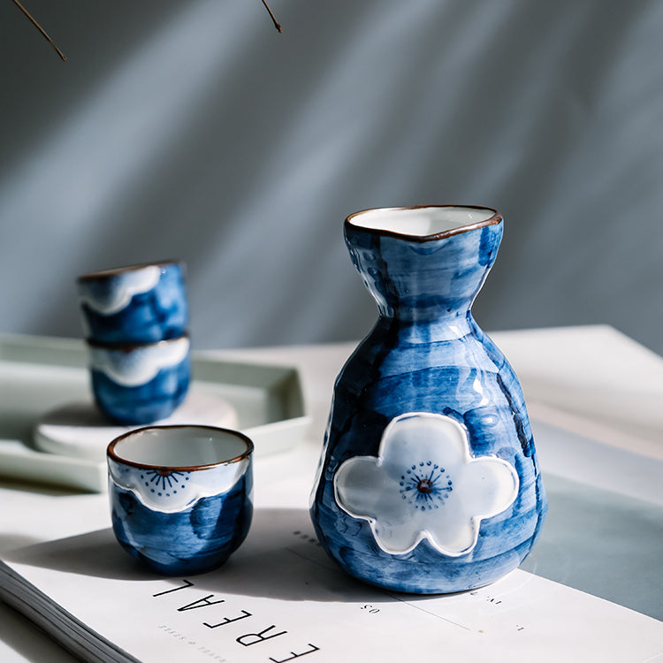 Japansk Sakura Håndlagde Keramiske Sake Sett | Luvikno