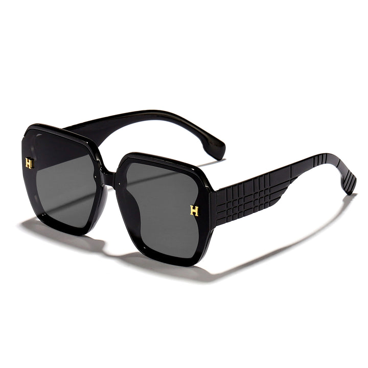 Damer moteriktig solbrille med kvadratisk ramme og trendy glass Luvikno