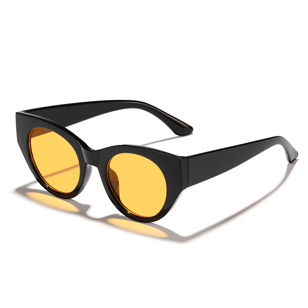 Dame moteriktig solbrille med unik leoprint Luvikno