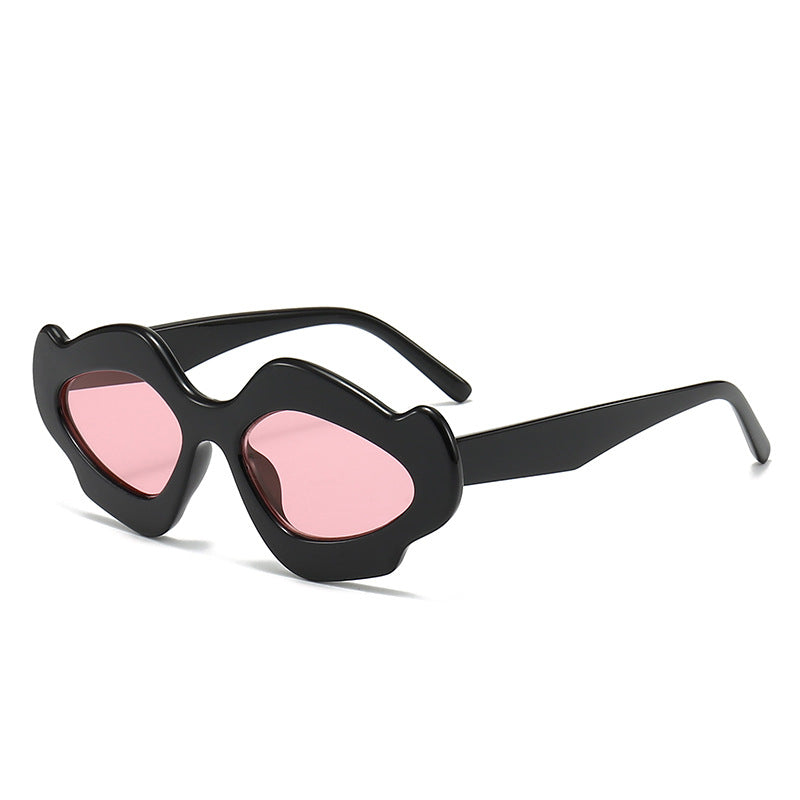Dame moteriktig solbrille med unik blomsterramme Luvikno