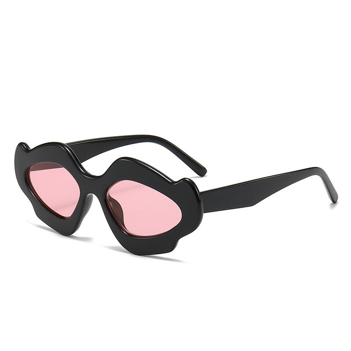 Dame moteriktig solbrille med unik blomsterramme Luvikno