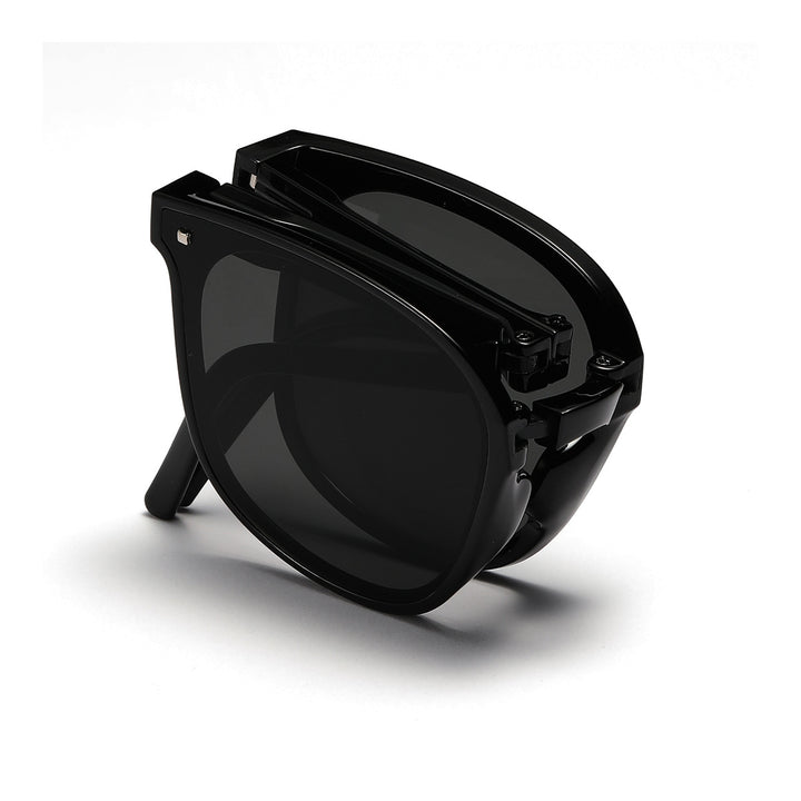 Dame kvadratisk solbrille med innovativ ramme i plast og polarisert glass Luvikno