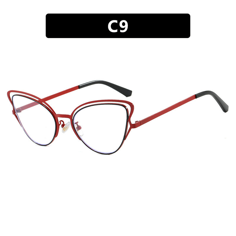 Dame Cat-Eye Briller med edelt metallramme og komfortabel passform Luvikno