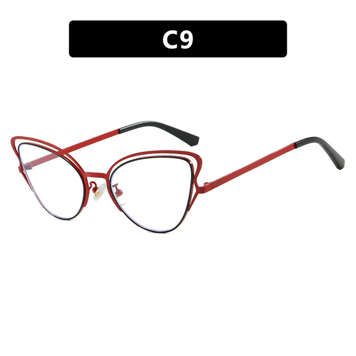 Dame Cat-Eye Briller med edelt metallramme og komfortabel passform Luvikno