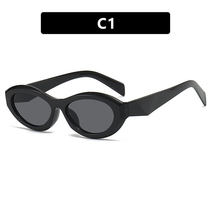 Dame elegant Cat-Eye solbrille med beskyttende UV-filter og moteramme Luvikno