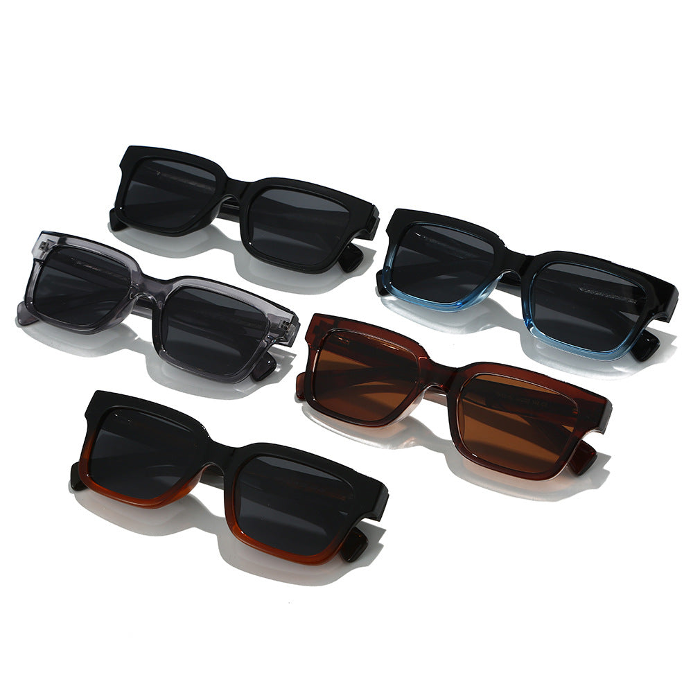 Damer trendy firkantet solbrille Luvikno
