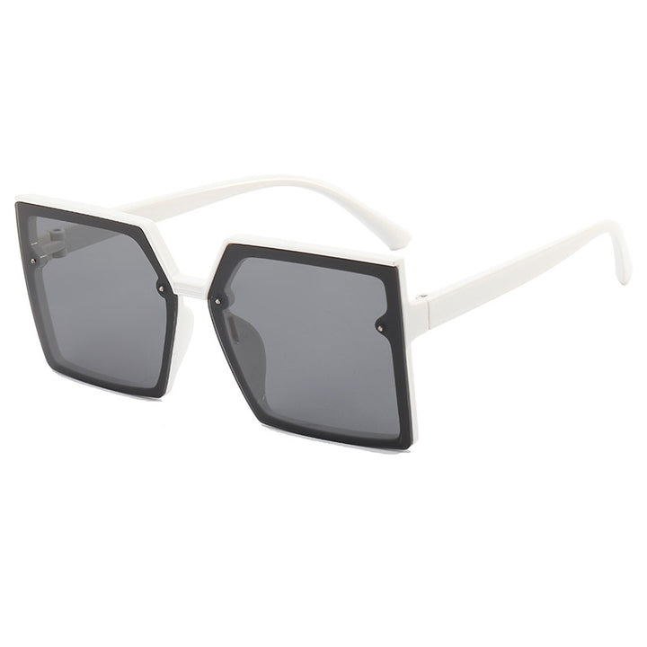 Damer moteriktige oversized solbriller med geometrisk design Luvikno