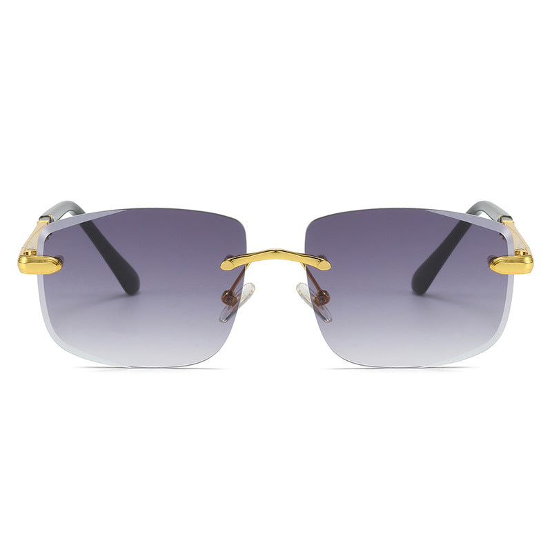 Dame kvadratisk solbrille med stilige plast- og metalldetaljer Luvikno