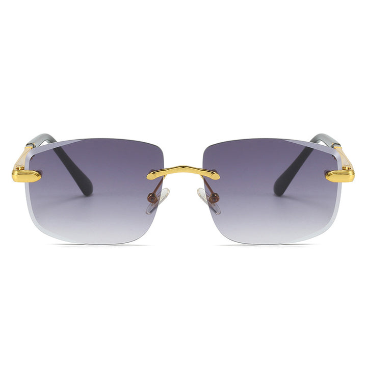 Dame kvadratisk solbrille med stilige plast- og metalldetaljer Luvikno