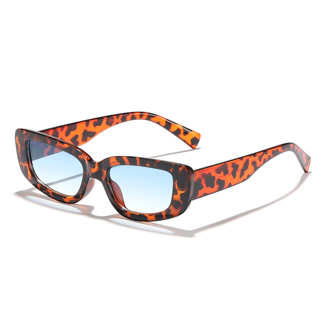 Damer moteriktig Cat-Eye solbrille med bred plastikkramme og UV-beskyttelse Luvikno