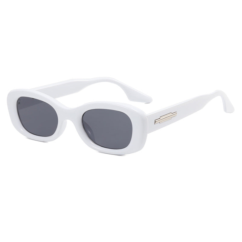 Dame trendy retro-solbriller med bred ramme Luvikno