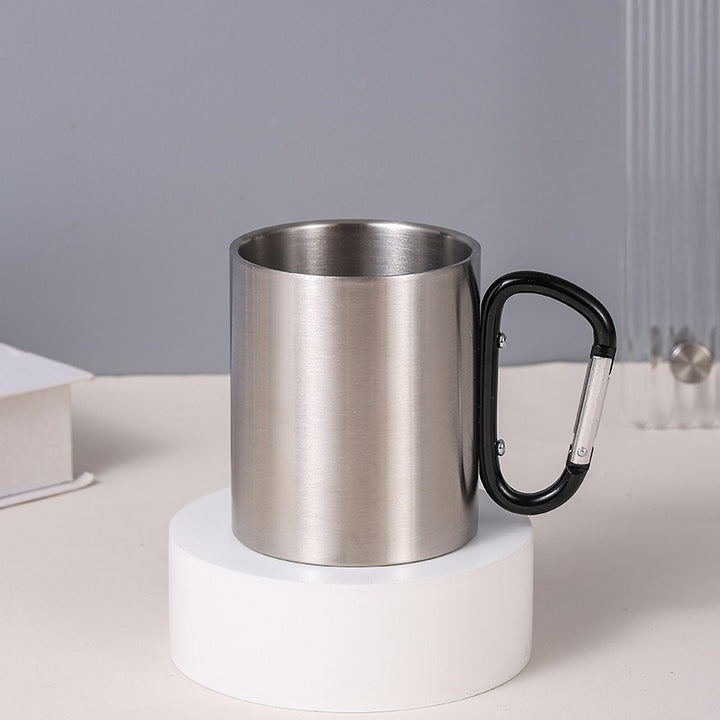 Damen rustfritt stål kaffekopp med karabinerhåndtak Luvikno
