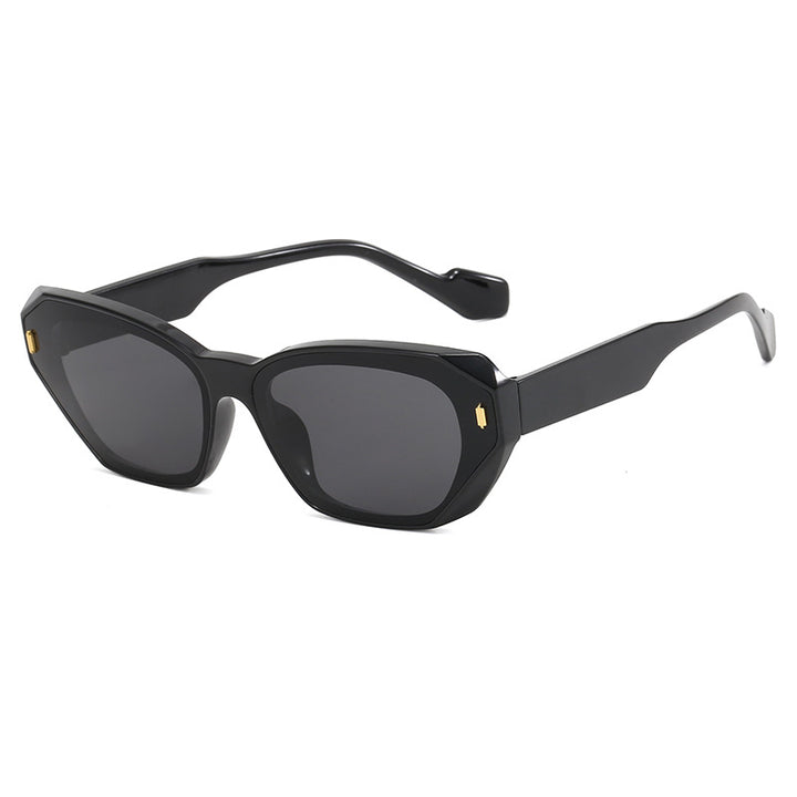 Dame geometrisk designer solbrille med markant ramme Luvikno