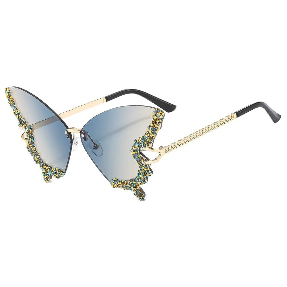 Dame ekstravagant Flügel-solbrille Luvikno