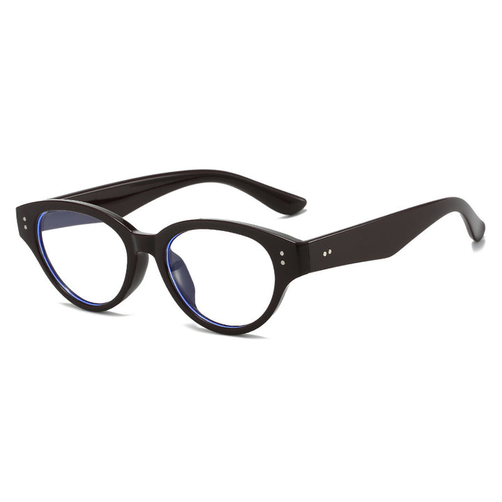 Dame Cat-Eye solbriller med retro-inspirert rammestruktur Luvikno