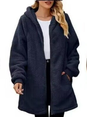 Luvik | Dame Komfortabel Fleece-Jakke med Lang Jakke