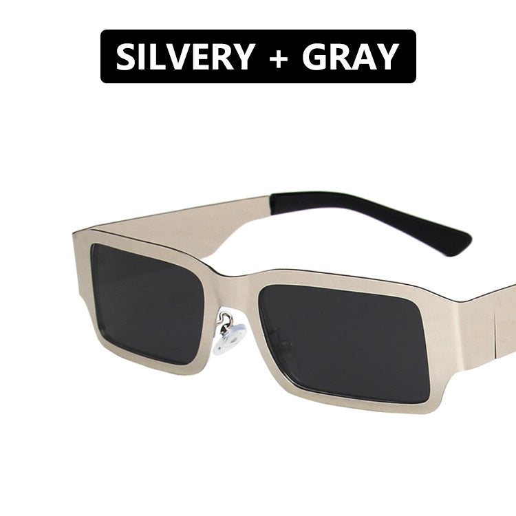 Dame geometrisk solbrille med beskyttende UV-filter og robust metallramme Luvikno