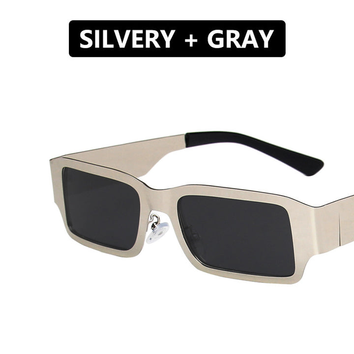 Dame geometrisk solbrille med beskyttende UV-filter og robust metallramme Luvikno
