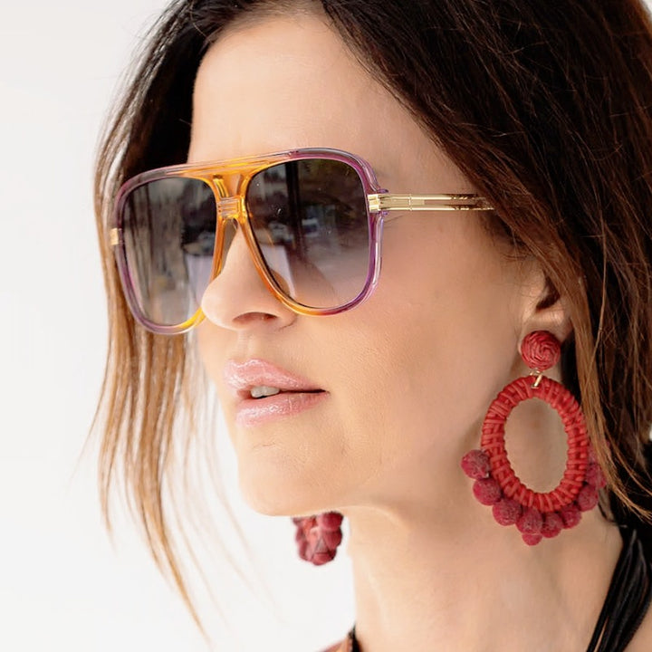 Dame oversized moteriktig solbrille med robust og elegant design Luvikno