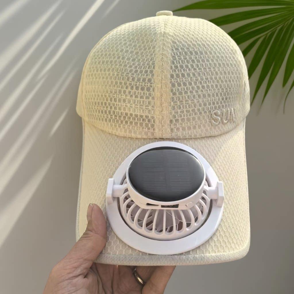 Ventilert baseball caps med avtakbar oppladbar vifte Luvikno