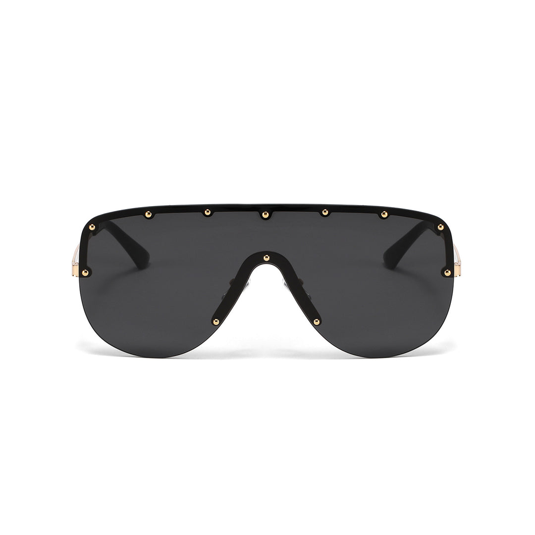 Damer futuristisk oversized solbrille Luvikno