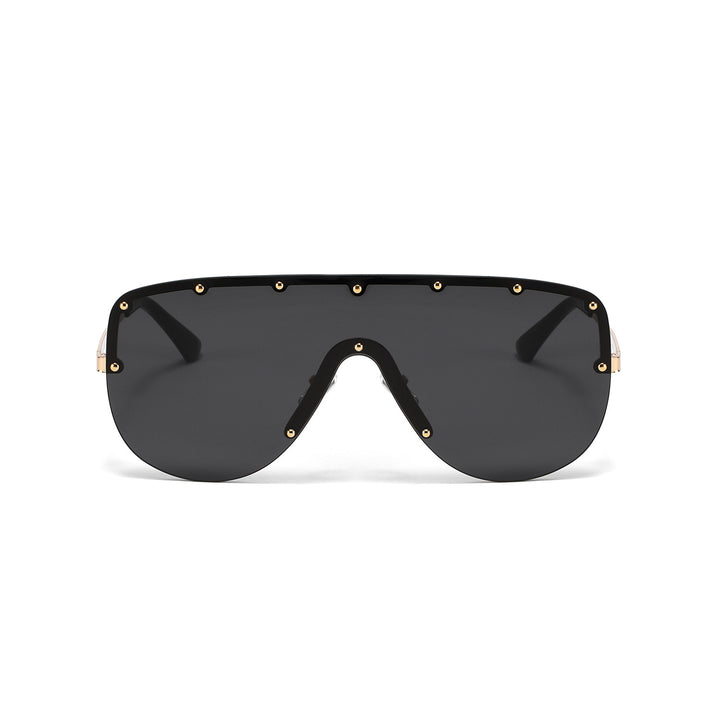 Damer futuristisk oversized solbrille Luvikno