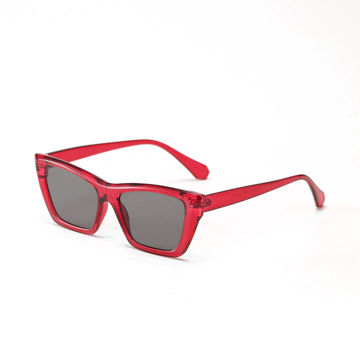 Dame geometrisk solbrille med stilfull plastinn ramme Luvikno
