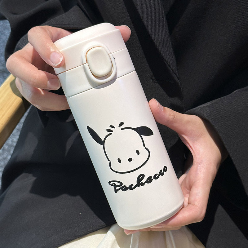 Damen Isolierflasche mit sicherem Klappverschluss und niedlichem Tiermotiv Luvikno