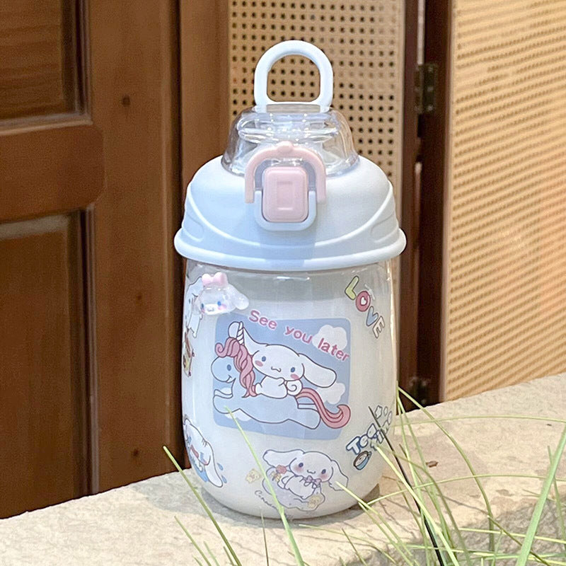 Damen verspielte Trinkflasche mit einzigartigem Sicherheitsverschluss Luvikno