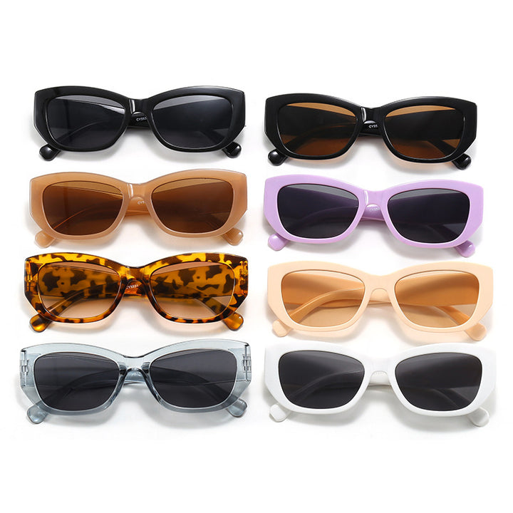 Dame moderne Cat-Eye solbriller laget av robust plast Luvikno