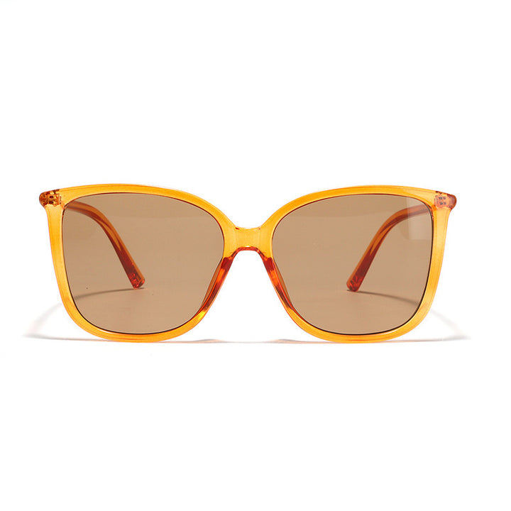 Dame cat-eye solbrille med luksuriøs transparent ramme og UV-beskyttelse Luvikno