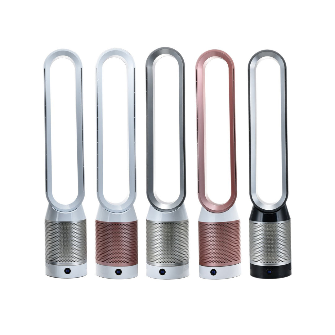 Kjølig bladløs tårnvifte med HEPA luftrenser og fjernkontroll Luvikno