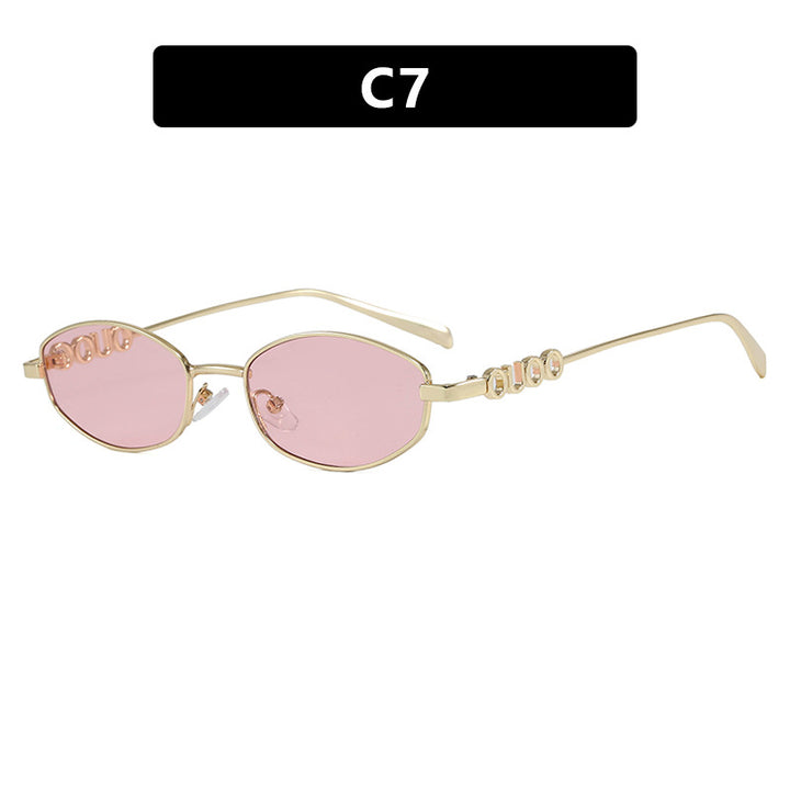 Dame moterik solbrille med elegant rustfritt stålramme og UV-beskyttelse Luvikno