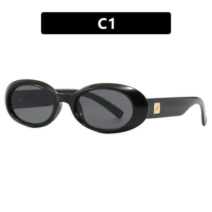 Dame eksklusiv solbrille i elegant ovalt design Luvikno