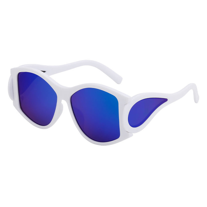 Dame moderne Cat-Eye solbriller med unikt ramme og UV-beskyttelse Luvikno