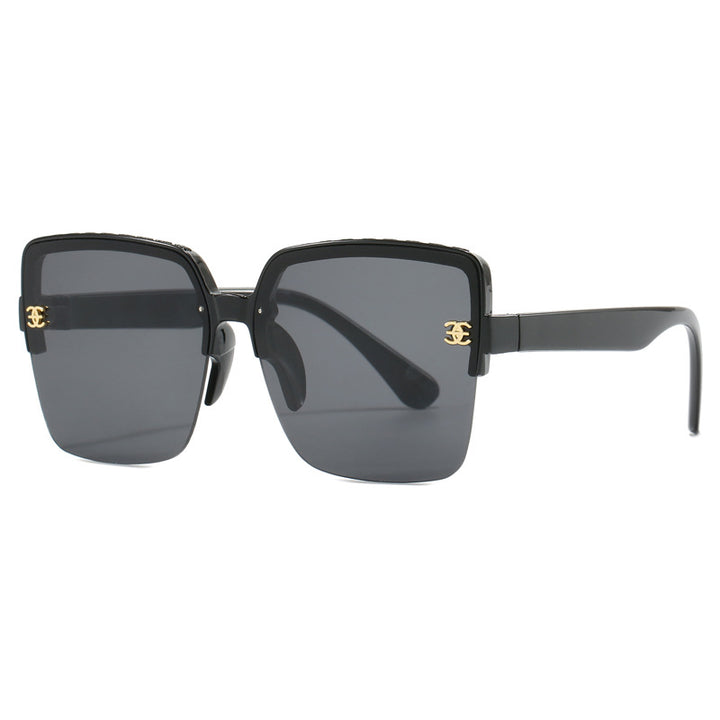 Dame oversized kvadratisk solbrille med høykvalitets linser Luvikno