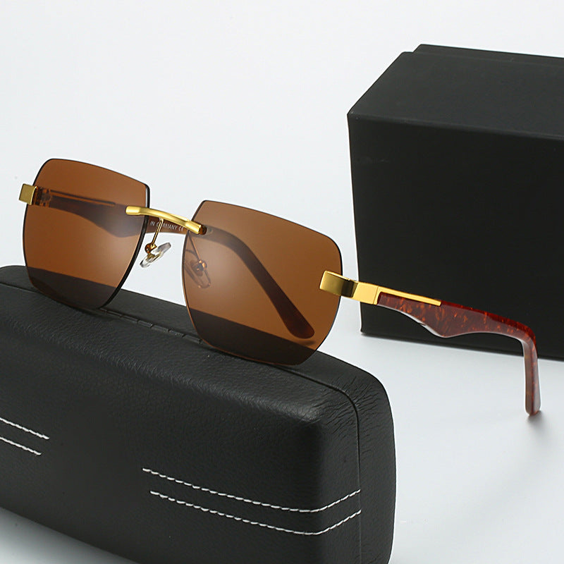 Dame Fashion-solbriller i moderne geometrisk design Luvikno
