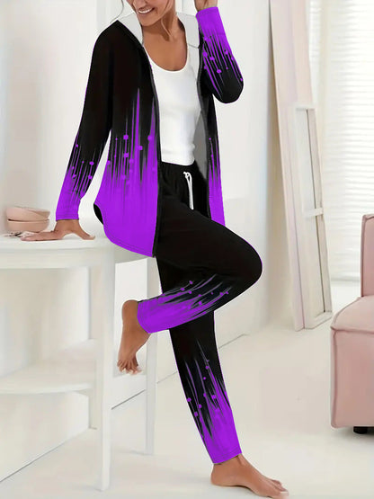 Naisten urheiluasu ainutlaatuisilla väriliukuefekteillä Luvik