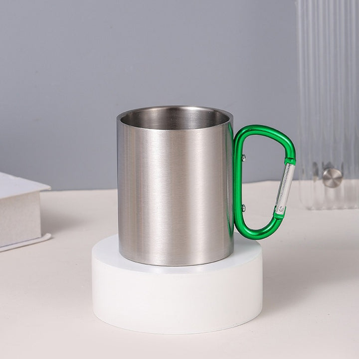 Damen rustfritt stål kaffekopp med karabinerhåndtak Luvikno