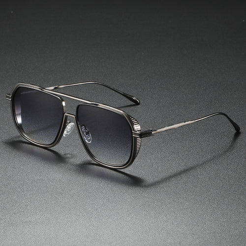 Dame Elegant solbrille med kantet metallramme Luvikno