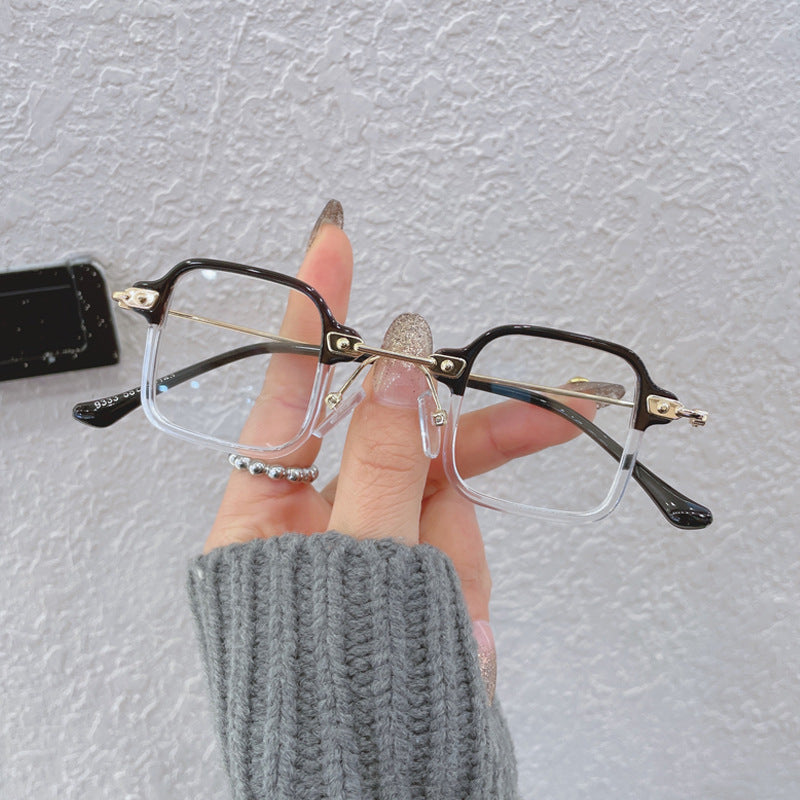 Dame kvadratisk motesolbrille med stilig metallramme Luvikno