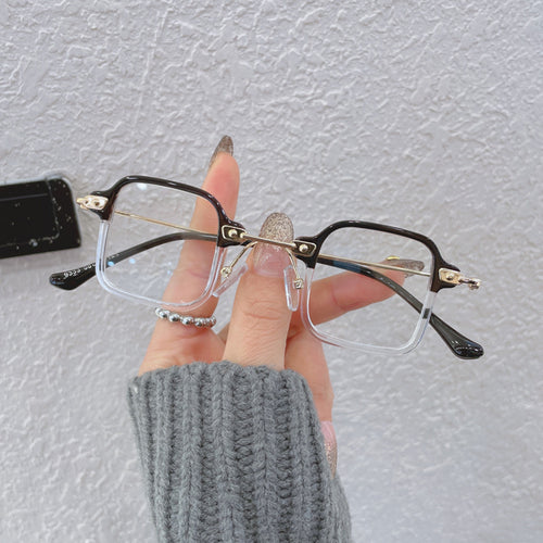 Dame kvadratisk motesolbrille med stilig metallramme Luvikno