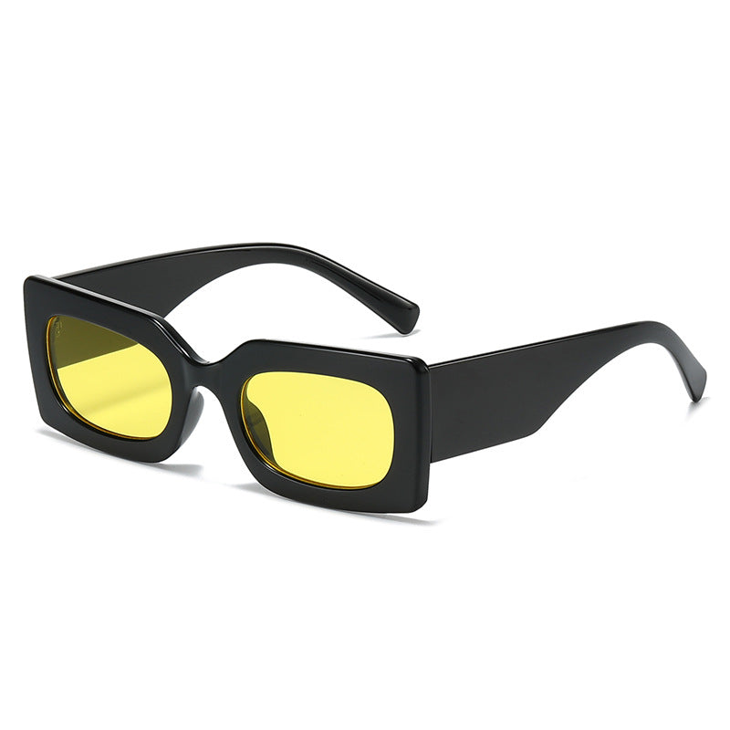 Dame Fashion-solbrille i moderne firkantet design Luvikno