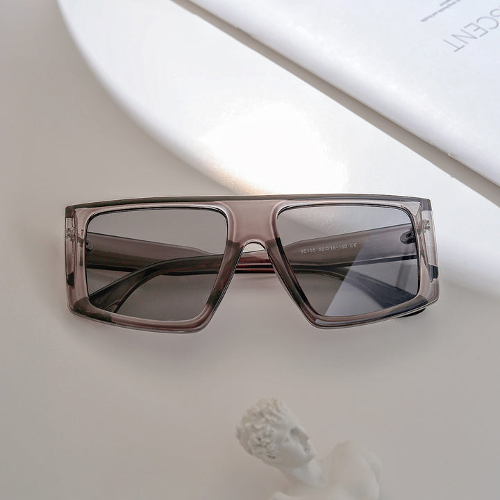 Dame oversized geometrisk solbrille Luvikno