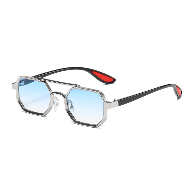 Damer moteriktig designer-solbrille med eksklusiv åttkantet ramme Luvikno