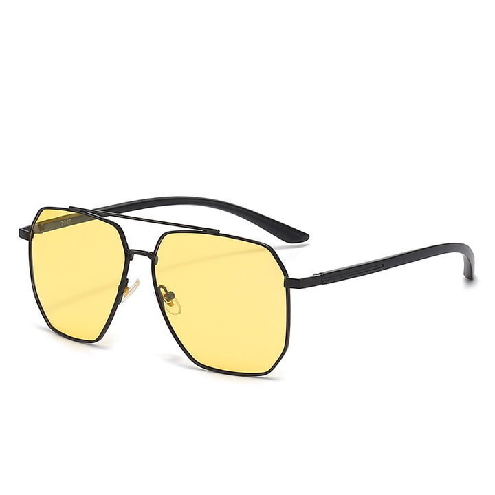 Herrer fashionable solbriller med edel ramme og polariserte glass Luvikno